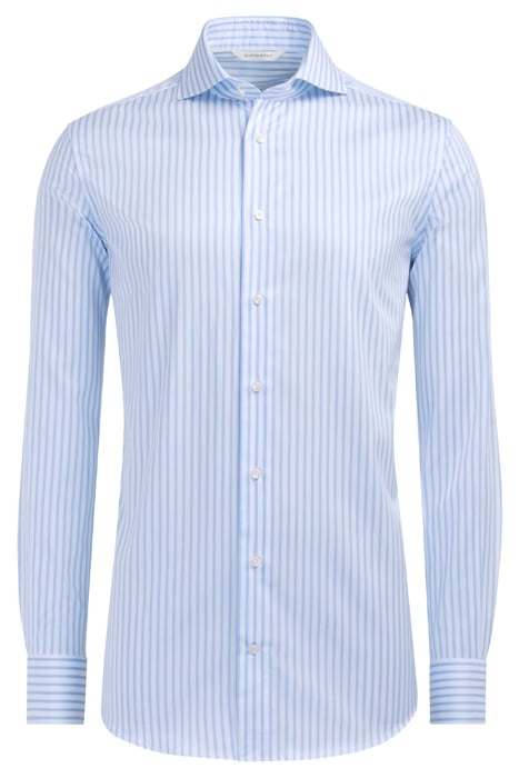 Light Blue Striped Twill Slim Fit Shirt 2
