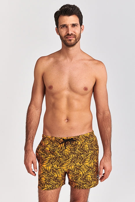 MEN SWIM SHORT BAMBOO 4-WAY STRETCH MARIGOLD ORANGE 2