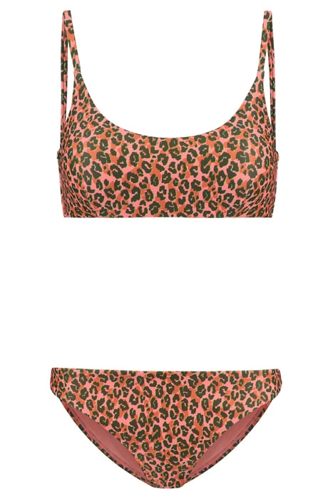 LADIES LOU BIKINI SET TROPICAL TIGER STRAWBERRY PINK 4