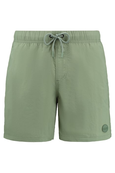 MEN SWIMSHORT NICK NYLON SOLID HEDGE GREEN 1