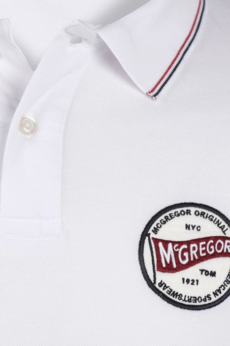 TIPPING POLO WITH BADGE RF WHITE 3