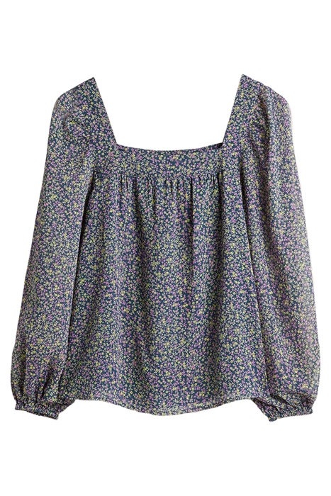 SQUARE NECK PRINTED TOP GRN 5
