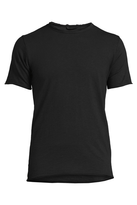BASIC ROUND NECK TEE SLUB JERSEY BLACK 1