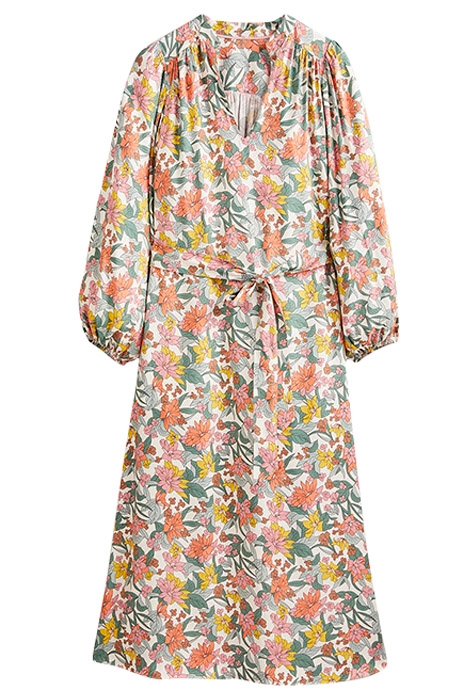 NOTCH NECK BLOUSON MIDI DRESS IVO 6