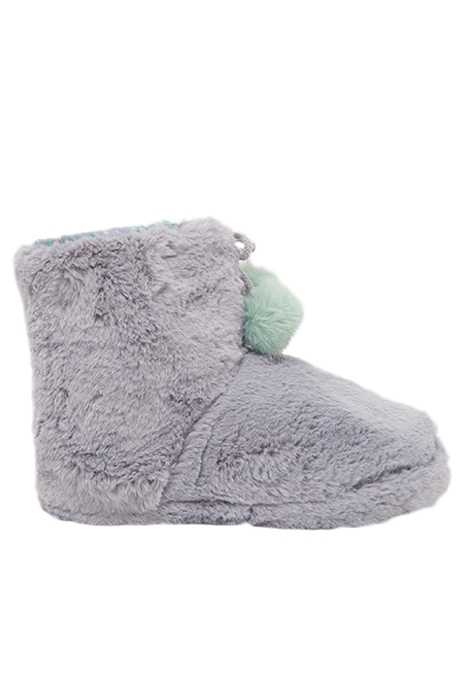 FAUX FUR BOOTIE DARK GREY 1