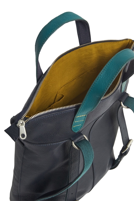 FLOSSY LEATHER CONVERTIBLE BAG NAVY MULTI 3