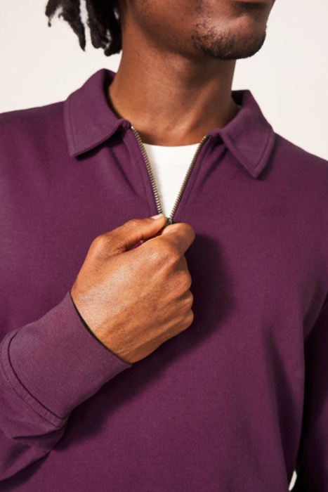 ASHBY HALF ZIP SWEAT MID PLUM 4