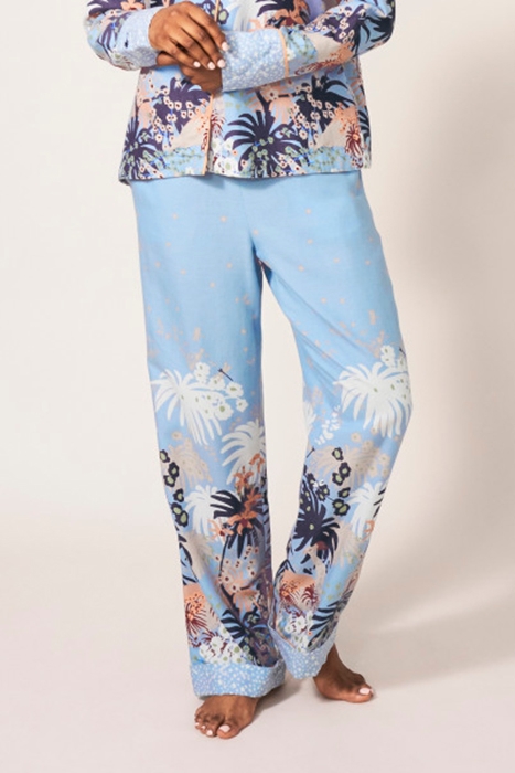 NINA WOVEN PJ BOTTOM BLUE PRINT 2