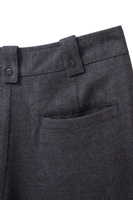 BELLE TWEEDY WIDE LEG TROUSER GREY 3