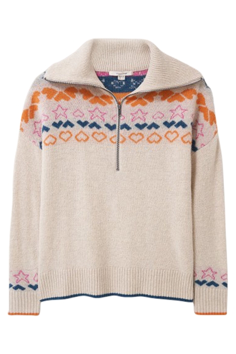 NORDIC HEART HALF ZIP NATURAL 1