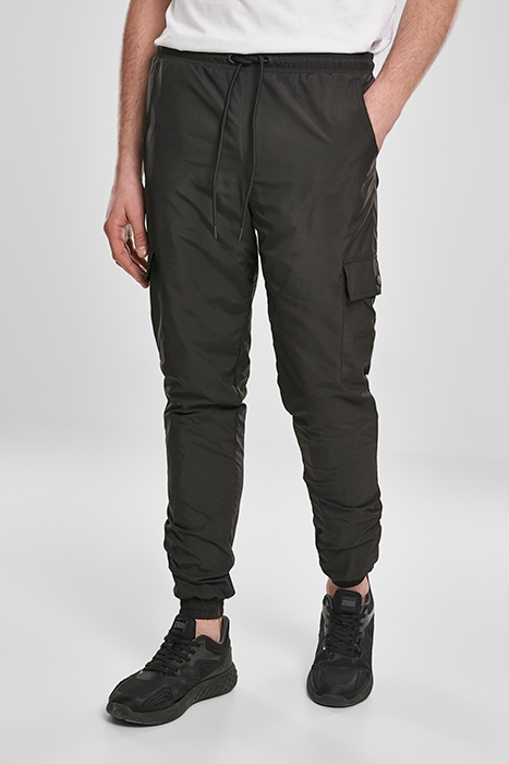 CARGO NYLON TRACK PANTS BLACK 2