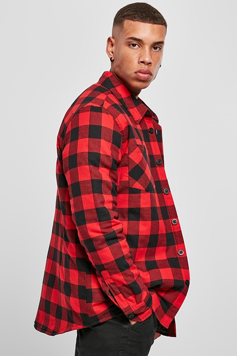 PADDED CHECK FLANNEL SHIRT BLACK/RED 5