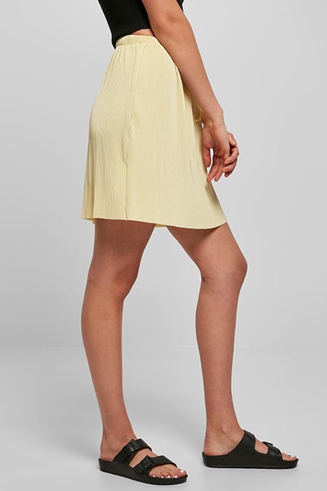 LADIES PLISSE MINI SKIRT SOFTYELLOW 5