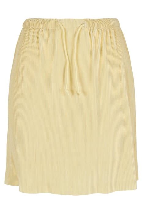 LADIES PLISSE MINI SKIRT SOFTYELLOW 1