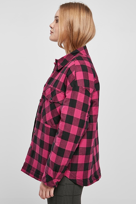 LADIES FLANELL PADDED OVERSHIRT WILDVIOLET/BLACK 5