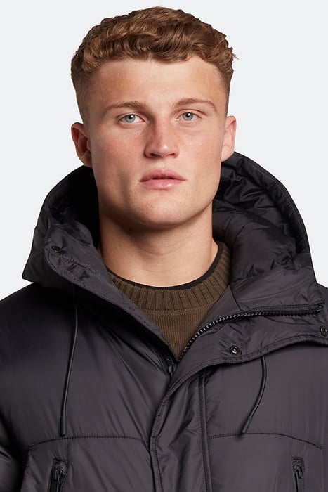 LONG LINE INTERNAL PADDED JACKET Z865 JET BLACK 4