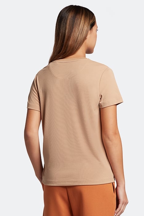 RIBBED CUPRO T-SHIRT WARM TAN 2