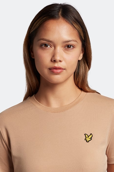 RIBBED CUPRO T-SHIRT WARM TAN 4