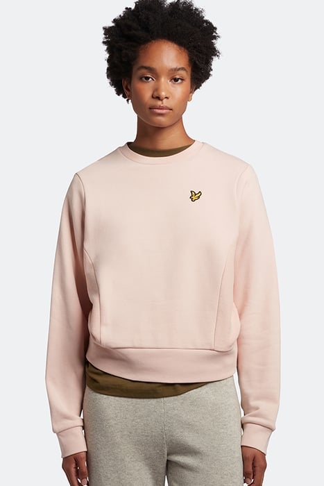 TEXTURED PANEL SWEATSHIRT W798 SKY PINK 1