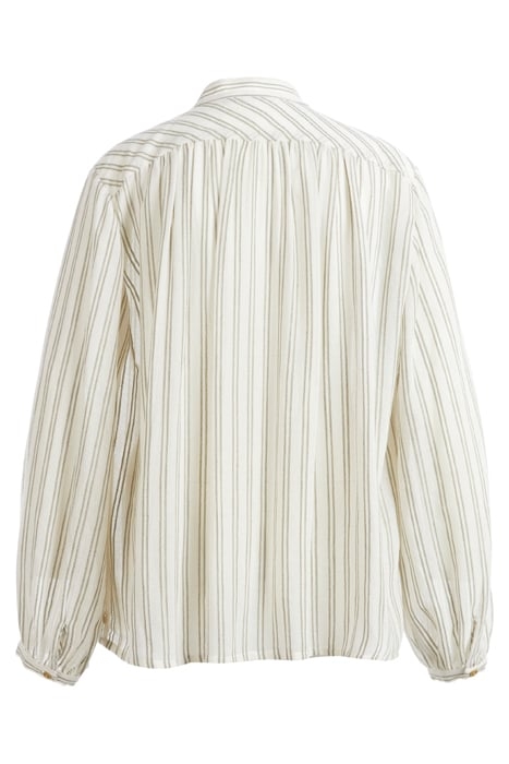 LS SHIRT FROUNCED SHOULDER GREEN 3