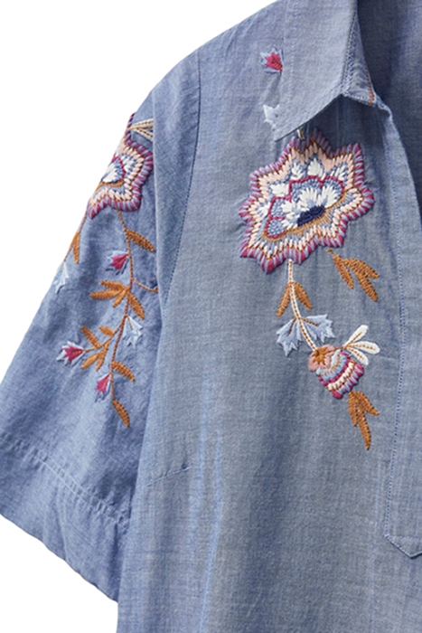 SAVANNAH EMBROIDERED TUNIC CHAMB BLUE 5
