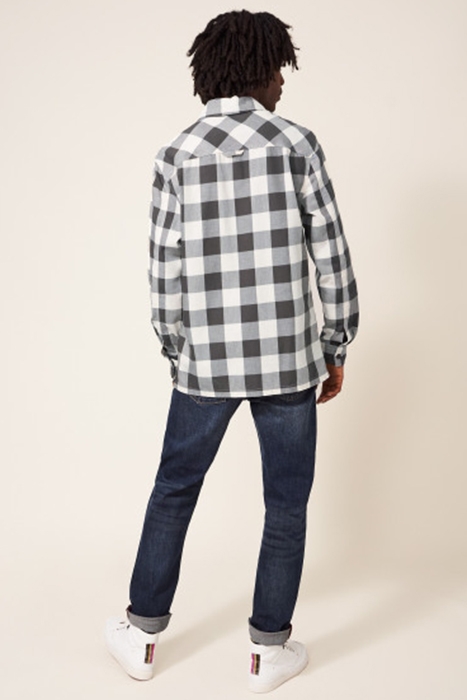 BUFFALO TWILL CHECK SHIRT LGT NAT 4