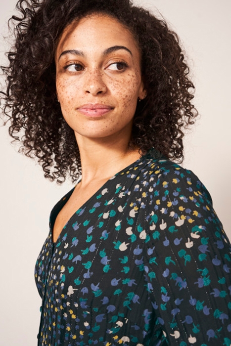 BELLA METALLIC STRIPE DRE GREY 2