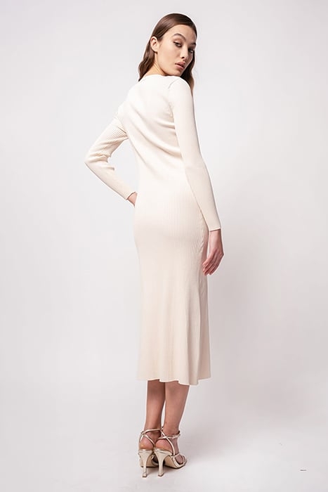 MANRESA ABITO COSTINA CREPE PARCHMENT BEIGE 2