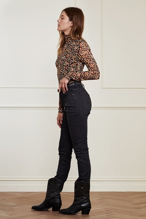EVA SLIM EMBRO TROUSERS BLACK 3