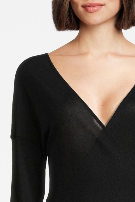 LEONIE WRAP DRESS BLACK 4