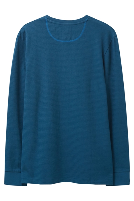 MILTON ZIG ZAG WAFFLE TEE MID TEAL 6