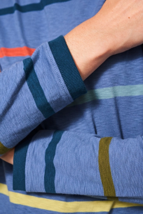 CASSIE WIDE STRIPE TEE NAVY MULTI 3