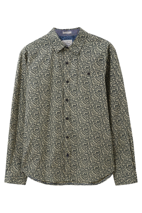 LEAF PRINTED SHIRT DARK GREEN 1