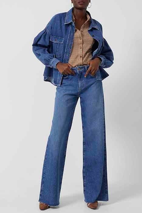 PENELOPE DENIM PUFF SLV SHIRT MID VINTAGE 5