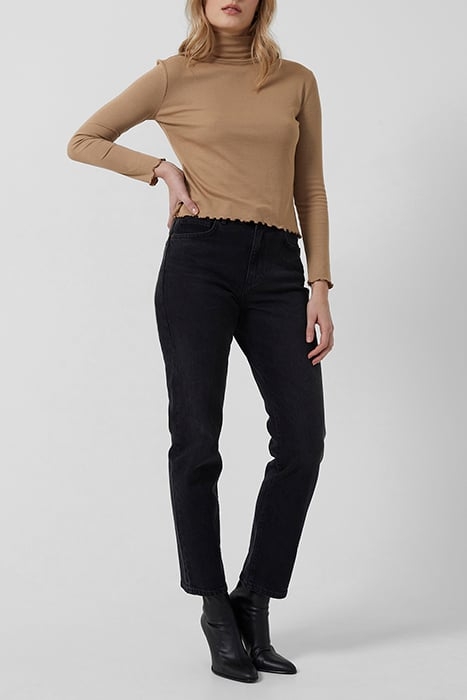 TAM RIBBED JERSEY TOP CAMEL 2