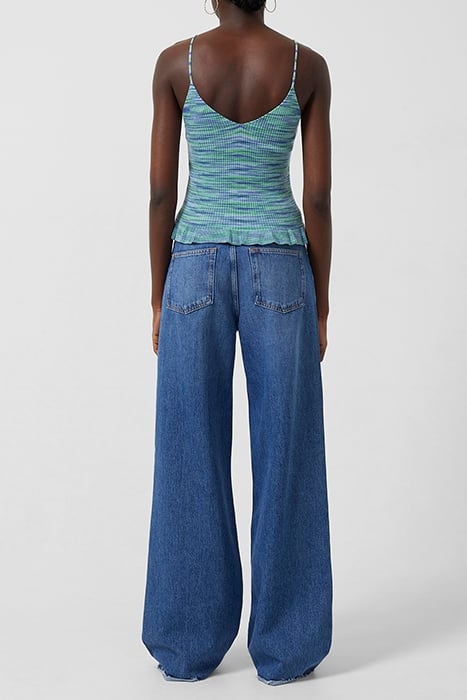 JANNA SPACE DYE CAMI TOP GREEN FLASH MULTI 3