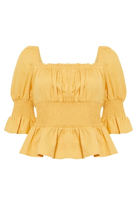 SINDEY COTTON SAT SQA NEC BLOU BRIGHT GOLD 5