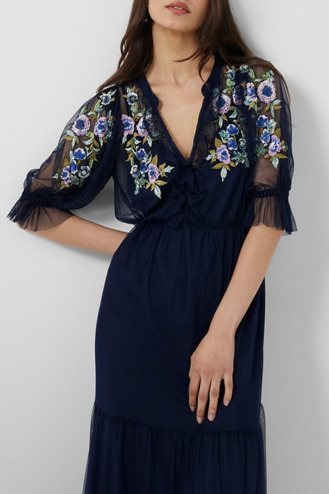 AMBRE EMB CLUSTER MAXI DRESS INDIGO 4