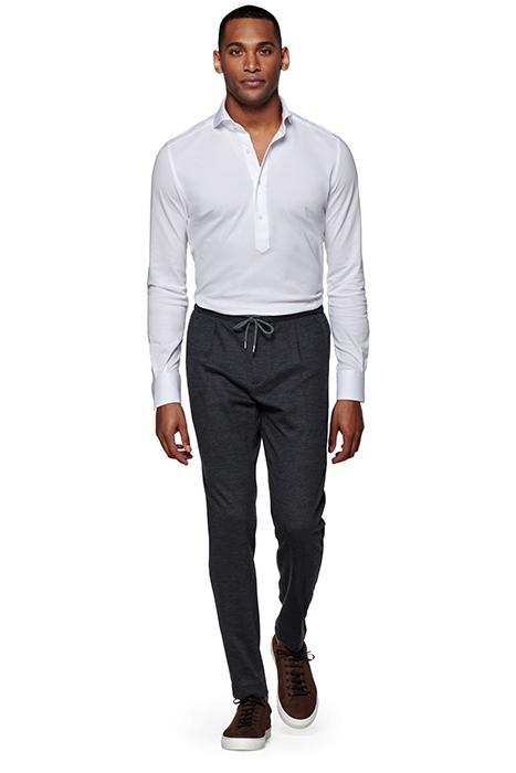 DARK GREY DRAWSTRING AMES TROUSERS 3