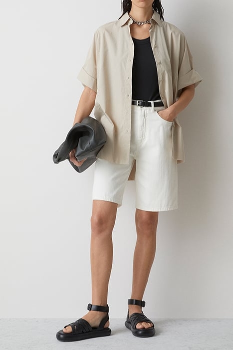 WOMEN STRAIGHT LEG SHORTS CREME 4