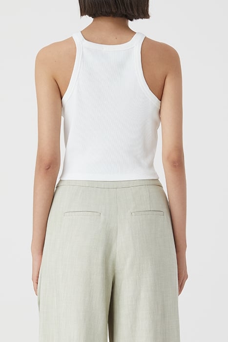 WOMEN CROPPED TANK TOP T-SHIRTS IVORY 2