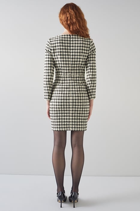 KEELER SHIRT DRESS BLACK/CREAM 3