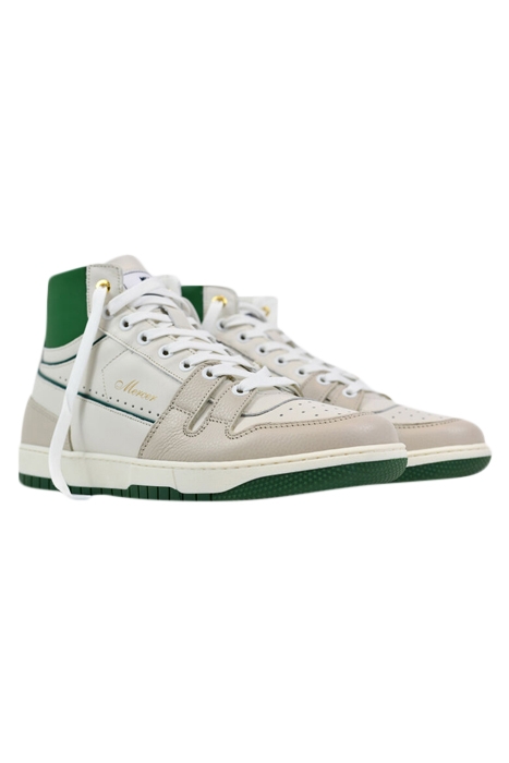 THE BROOKLYN HIGH - NAPPA WHITE/GREEN 3
