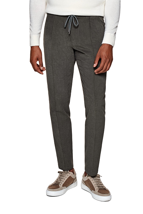 MID GREEN DRAWSTRING AMES TROUSERS 1