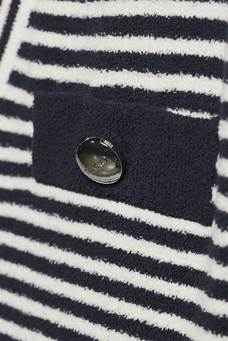 YVES ABITO TRICOT BOUCLE RIGAT WHITE/DARK BLUE 6