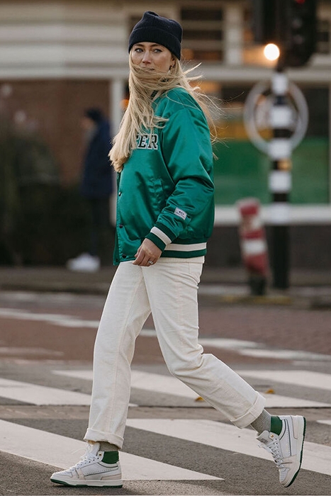 THE BROOKLYN HIGH - NAPPA WHITE/GREEN 2