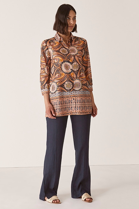 SHIRT WITH ETHNIC PRINT ORANGE 3