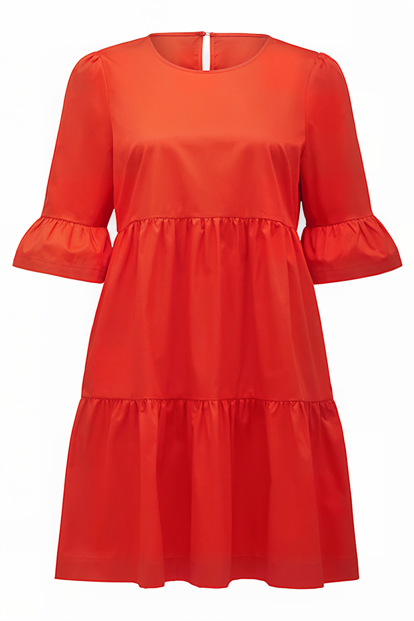 BRYDIE COTTON SMOCK DRESS RED 6