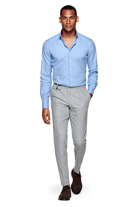 LIGHT BLUE TWILL SLIM FIT SHIRT 2