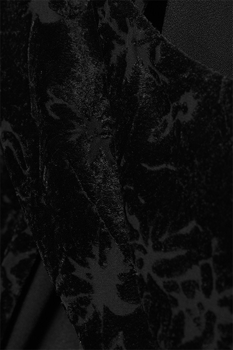 WOMEN‘S DRAPED VELVET DEVORÉE DRESS BLACK 099 6